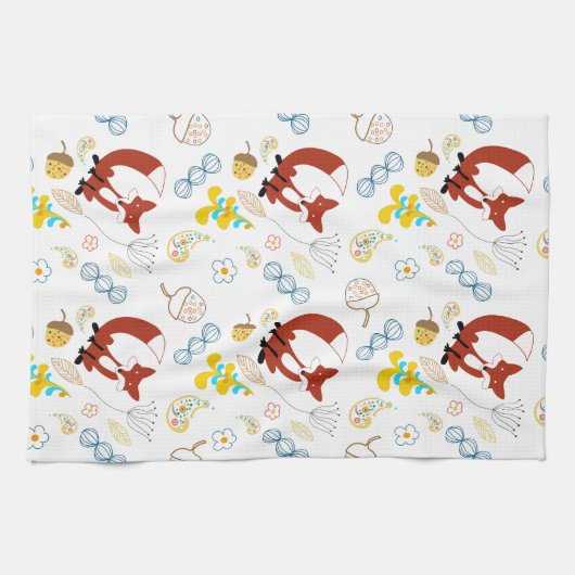 Linge De Cuisine Hipster Forest Fox Baby Nursery (Horizontal)