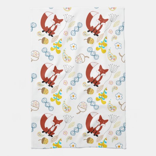 Linge De Cuisine Hipster Forest Fox Baby Nursery (Vertical)