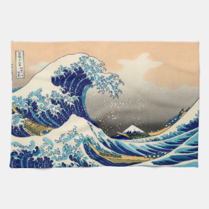 Linge De Cuisine Hiroshige La Grande Vague De Kanagawa