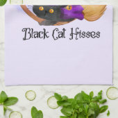 Linge De Cuisine Hisses de chats noirs (Plié)