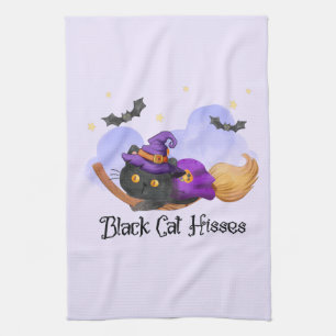 Linge De Cuisine Hisses de chats noirs
