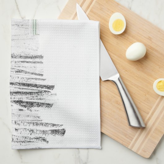 Linge De Cuisine Histoire de Noël blanche (Quart Plié)