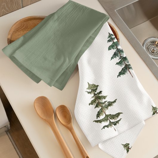 Linge De Cuisine Hiver branché | Motif d'arbre de Noël