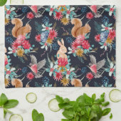 Linge De Cuisine Hiver Merveilles Bois Animaux Noël (Plié)