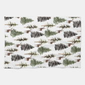 Linge De Cuisine Hiver Snowy Spruce Trees & Stades (Horizontal)