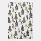 Linge De Cuisine Hiver Snowy Spruce Trees & Stades (Vertical)