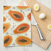 Linge De Cuisine Hiya Papaya Motif (Quart Plié)