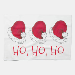 Linge De Cuisine Ho Ho Ho Joyeux Noël Rouge Père Noël Casquette