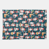 Linge De Cuisine Ho Ho Ho Père Noël et amis Motif de Noël (Horizontal)