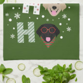 Linge De Cuisine Ho Ho Labrador Retriever Joyeux Noël (Plié)