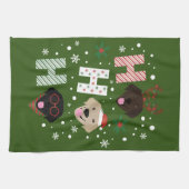 Linge De Cuisine Ho Ho Labrador Retriever Joyeux Noël (Horizontal)