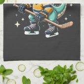 Linge De Cuisine Hockeysaurus Dinosaure de hockey sur glace Amateur (Plié)