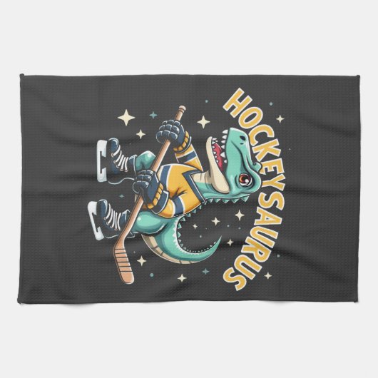 Linge De Cuisine Hockeysaurus Dinosaure de hockey sur glace Amateur (Horizontal)