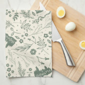 Linge De Cuisine HOGWARTS™ Herbologie Motif magique (Quart Plié)