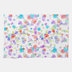 Linge De Cuisine holiES - Splatter multicolore 1 + votre backgr.