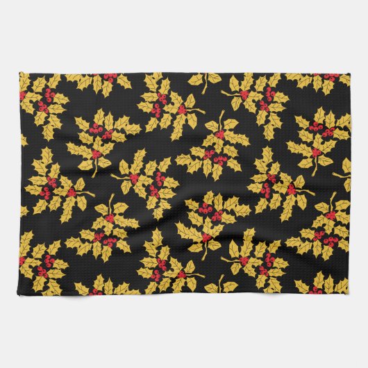 Linge De Cuisine Holly Berries (Horizontal)