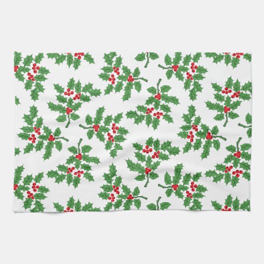 Linge De Cuisine Holly Berries (Horizontal)