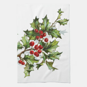 Linge De Cuisine Holly Berries 001