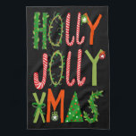 Linge De Cuisine HOLLY JOLLY XMAS Sweet Holiday Christmas<br><div class="desc">J'espère que vous aimez ce motif de vacances. Ajoutez votre propre texte pour le customiser si vous le souhaitez. Consultez ma boutique pour plus d'articles correspondants et d'autres motifs de vacances. Merci d'avoir fait des emplettes avec moi !</div>