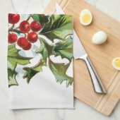 Linge De Cuisine HollyBerries 001 (Quart Plié)
