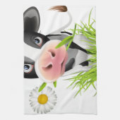 Linge De Cuisine Holstein cow en gris (Vertical)