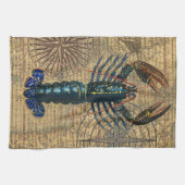 Linge De Cuisine Homard Coquillages Fruits de mer Maine Classique O (Horizontal)