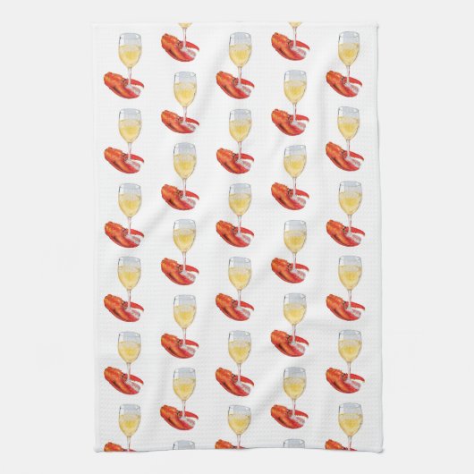 Linge De Cuisine Homard et vin (Vertical)
