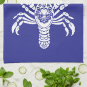 Linge De Cuisine Homard-Hawaiien-Pêcheur-Coeur Bleu (Plié)