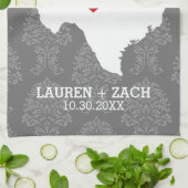 Linge De Cuisine Home State Map Art - Mariage personnalisé Texas (Plié)