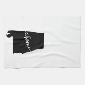 Linge De Cuisine Home State Outline Heart Alabama (Horizontal)