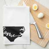 Linge De Cuisine Home State Outline Heart Caroline du Nord (Quart Plié)