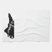 Linge De Cuisine Home State Outline Heart Caroline du Nord (Horizontal)