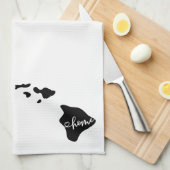 Linge De Cuisine Home State Outline Heart Hawaii (Quart Plié)