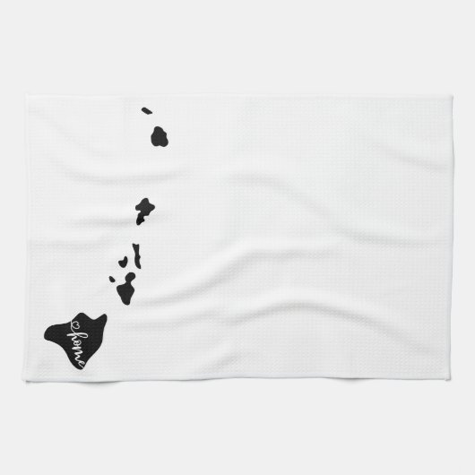 Linge De Cuisine Home State Outline Heart Hawaii (Horizontal)