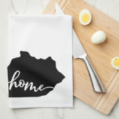 Linge De Cuisine Home State Outline Heart Kentucky Kitchen Towne (Quart Plié)