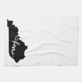 Linge De Cuisine Home State Outline Heart Kentucky Kitchen Towne (Horizontal)
