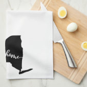 Linge De Cuisine Home State Outline Heart New York (Quart Plié)