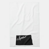 Linge De Cuisine Home State Outline Heart North Dakota (Vertical)