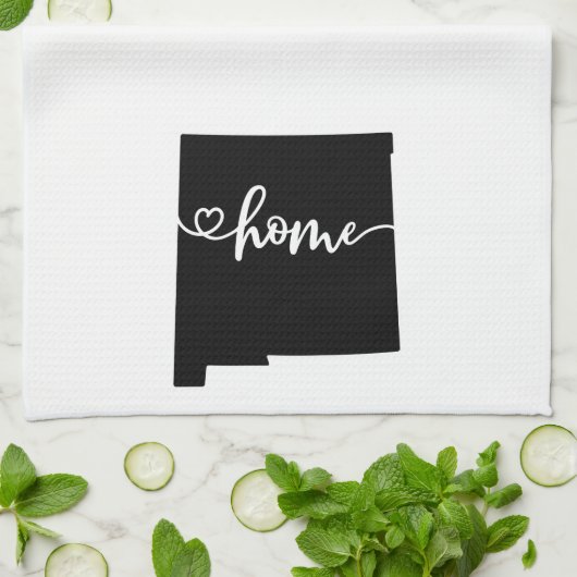 Linge De Cuisine Home State Outline Heart Nouveau-Mexique (Plié)