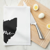 Linge De Cuisine Home State Outline Heart Ohio (Quart Plié)