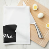 Linge De Cuisine Home State Outline Heart Oregon (Quart Plié)