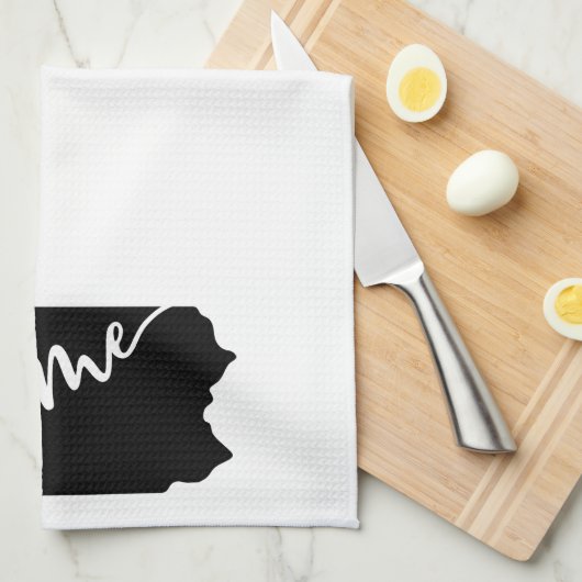 Linge De Cuisine Home State Outline Heart Pennsylvanie (Quart Plié)
