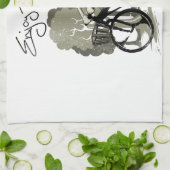 Linge De Cuisine Homme à vélo illustration (Plié)