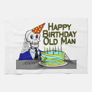 Linge De Cuisine Homme de toile d'araignée de joyeux anniversaire