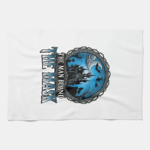 Linge De Cuisine Homme derrière le masque Halloween Maison hantée S