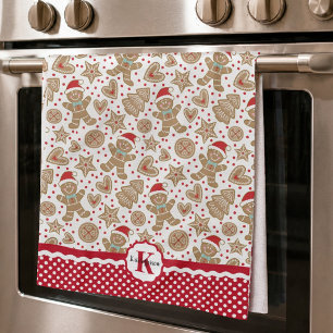 Linge De Cuisine Homme en pain d'épices monogrammé Noël