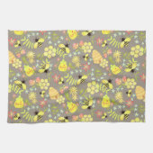 Linge De Cuisine Honey Bee Grey (Horizontal)