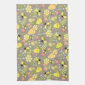 Linge De Cuisine Honey Bee Grey (Vertical)
