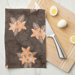 Linge De Cuisine Honolua Plumeria Hawaiian Tropical Print