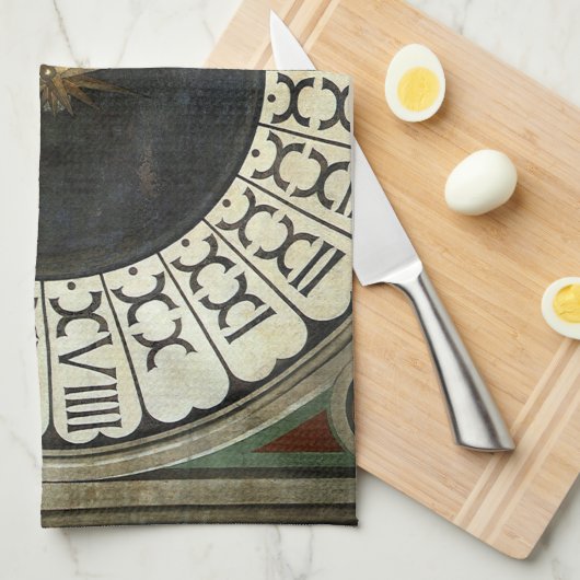 Linge De Cuisine Horloge dans le Duomo par Paolo Uccello (Quart Plié)